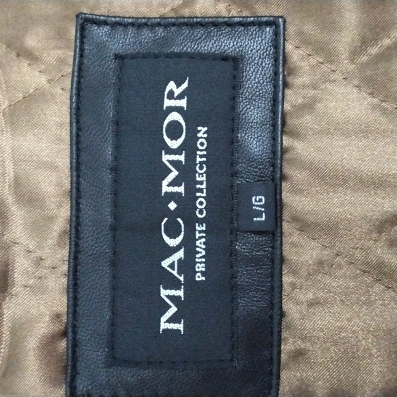 Men's MacMor lined leather coat, size large - Picture 7 of 9